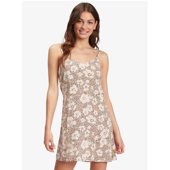 Roxy Mad Love Anthracite Sweet Mahalo Dress Sleeveless Mini Dress Size‎ Medium - Picture 1 of 10